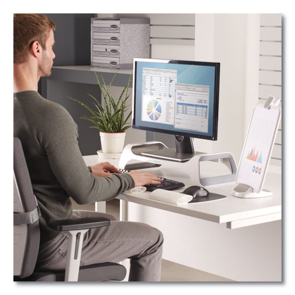 I-Spire Series Monitor Lift, 20" X 8.88" X 4.88", White/gray, Supports 25 Lbs - Image 5