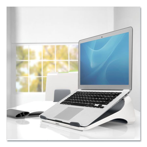 I-Spire Series Laptop Lift, 13.19" X 9.31" X 4.13", White/gray, Supports 10 Lbs - Image 6