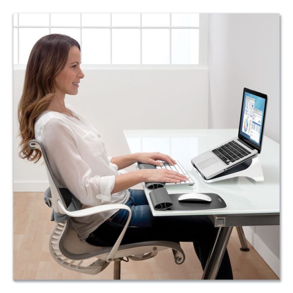 I-Spire Series Laptop Lift, 13.19" X 9.31" X 4.13", White/gray, Supports 10 Lbs - Image 5