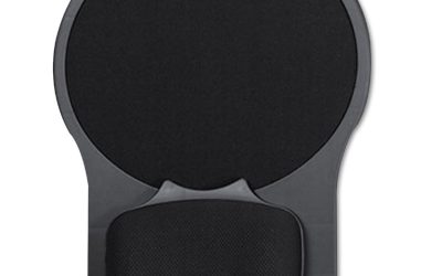 Easy Glide Gel Mouse Pad with Wrist Rest, 10 x 12, Black