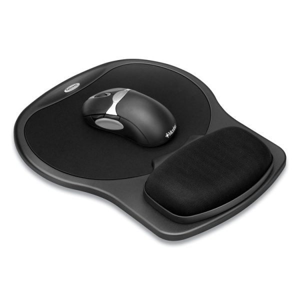 Easy Glide Gel Mouse Pad with Wrist Rest, 10 x 12, Black - Image 3