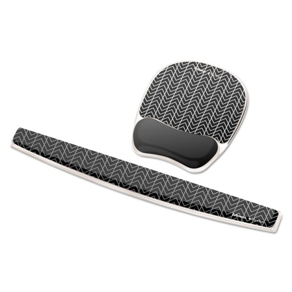 Photo Gel Keyboard Wrist Rest with Microban Protection, 18.5 x 2.31, Chevron Design - Image 3