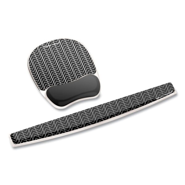 Photo Gel Keyboard Wrist Rest with Microban Protection, 18.5 x 2.31, Chevron Design - Image 4