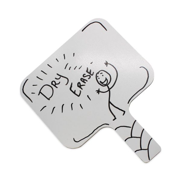 Dry Erase Paddle, 9.75 x 8, White Surface, 12/Pack - Image 2