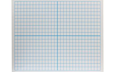 Graphing Two-Sided Dry Erase Board, 12 x 9, White Surface, 12/Pack
