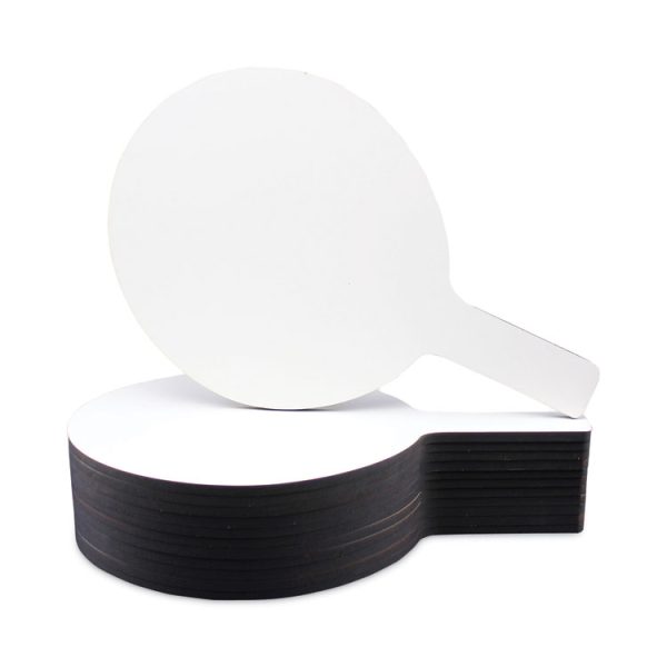 Dry Erase Paddle, 12 x 7, White Surface, 12/Pack - Image 2