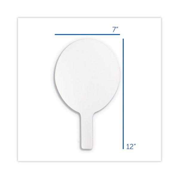 Dry Erase Paddle, 12 x 7, White Surface, 12/Pack - Image 3