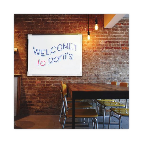 Framed Dry Erase Board, 48 x 36, White Surface, Silver Aluminum Frame - Image 3