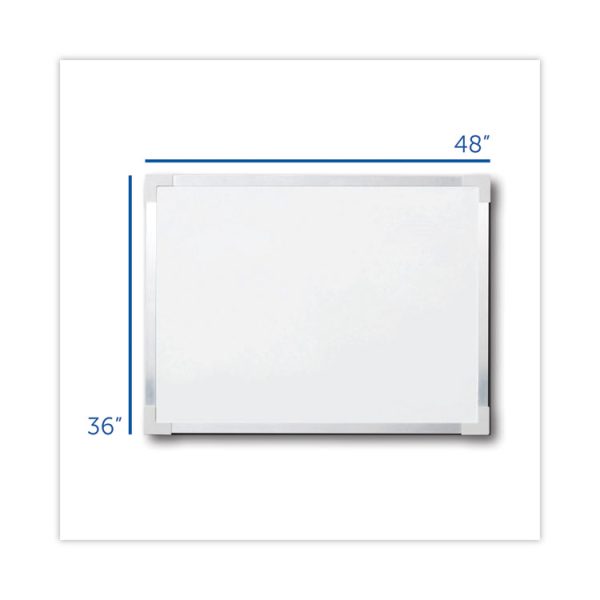 Framed Dry Erase Board, 48 x 36, White Surface, Silver Aluminum Frame - Image 2