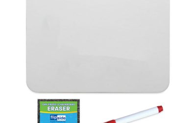 Dry Erase Board Set with Assorted Color Markers, 12 x 9, White Surface, 12/Pack