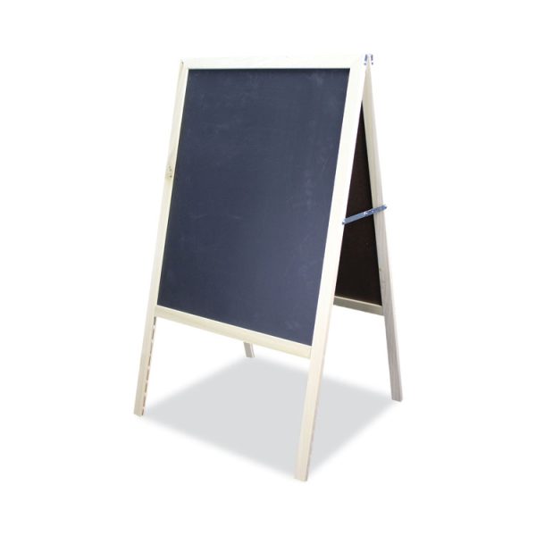 Black Chalkboard Marquee, 24 x 42, Black Surface, Natural Wood Frame - Image 4