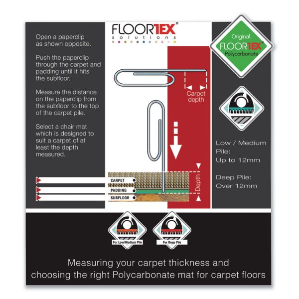Cleartex Ultimat Xxl Polycarb. Square General Office Mat For Carpets, 60 X 60, Clear - Image 10