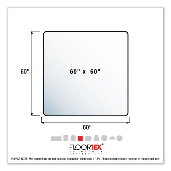 Cleartex Ultimat Xxl Polycarbonate Chair Mat For Hard Floors, 60 X 60, Clear - Image 5