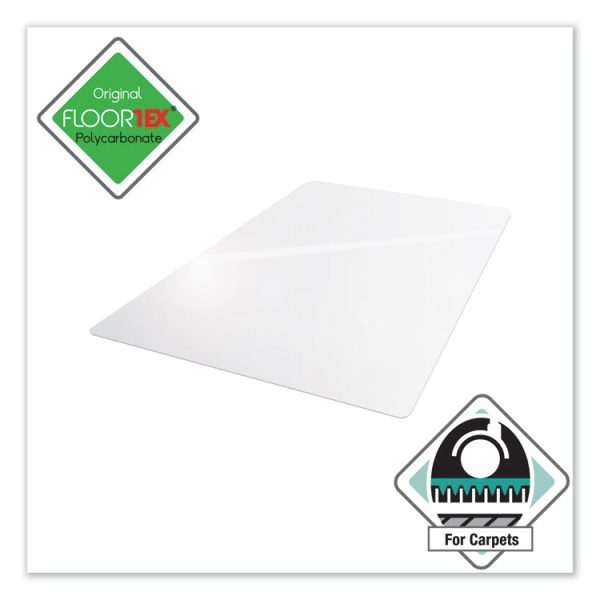 Cleartex Ultimat Polycarbonate Chair Mat For Low/medium Pile Carpet, 35 X 47, Clear - Image 4