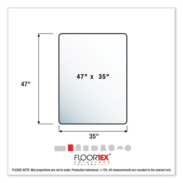 Cleartex Unomat Anti-Slip Chair Mat For Hard Floors/flat Pile Carpets, 35 X 47, Clear - Image 7