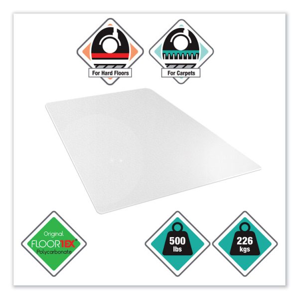 Cleartex Megamat Heavy-Duty Polycarbonate Mat For Hard Floor/all Carpet, 46 X 60, Clear - Image 5