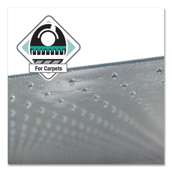 Cleartex Ultimat Polycarbonate Chair Mat For Low/medium Pile Carpet, 48 X 60, Clear - Image 3
