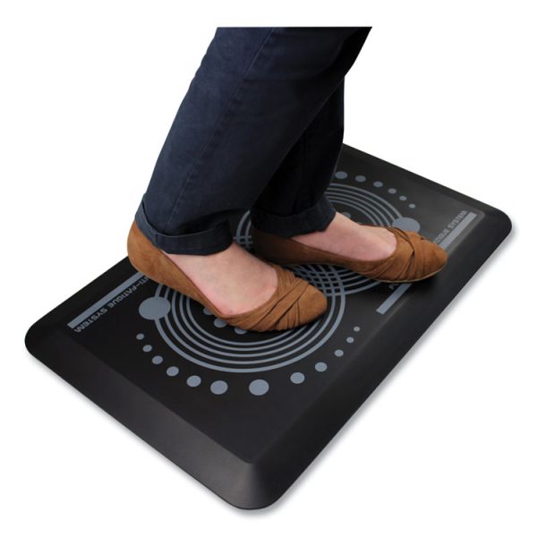 Afs-Tex 2000 Anti-Fatigue Mat, Rectangle, 16 X 24, Midnight Black