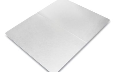 Ecotex Polypropylene Anti-Slip Foldable Chair Mat for Hard Floors, 35 x 46, Translucent