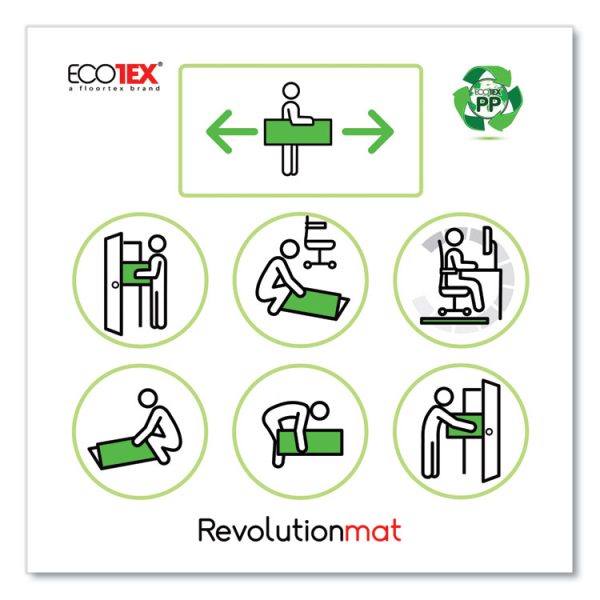 Ecotex Polypropylene Anti-Slip Foldable Chair Mat for Hard Floors, 45 x 53, Translucent - Image 7