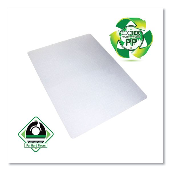 Ecotex Polypropylene Rectangular Chair Mat for Carpets, 29 x 46, Translucent - Image 2
