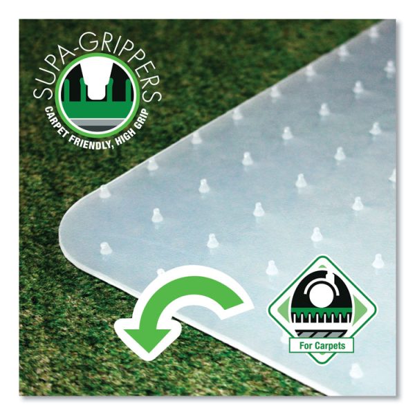 Ecotex Polypropylene Rectangular Foldable Chair Mat for Carpets, 35 x 46, Translucent - Image 4
