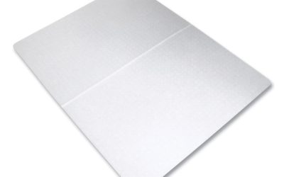 Ecotex Polypropylene Rectangular Foldable Chair Mat for Carpets, 35 x 46, Translucent