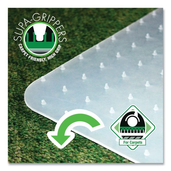 Ecotex Polypropylene Rectangular Foldable Chair Mat for Carpets, 46 x 57, Translucent - Image 4
