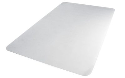 Ecotex Marlon BioPlus Rectangular Polycarbonate Chair Mat for Low/Medium Pile Carpets, Rectangular, 45 x 53, Clear