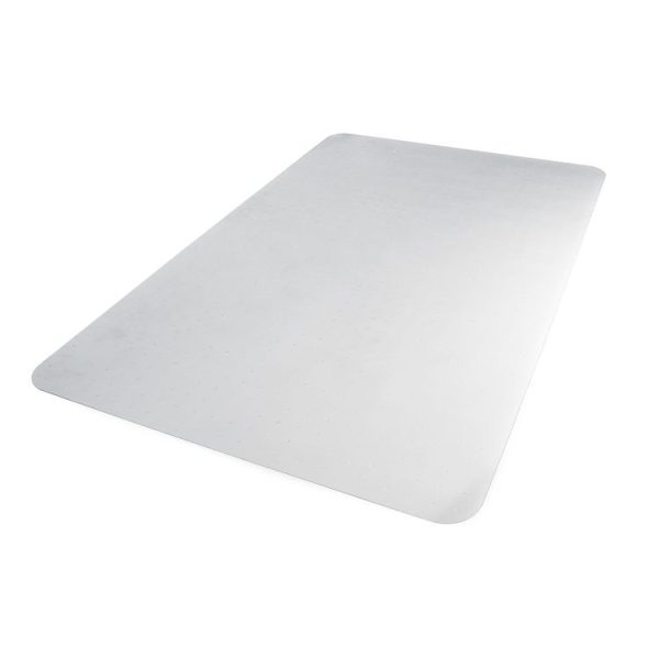 Ecotex Marlon BioPlus Rectangular Polycarbonate Chair Mat for Low/Medium Pile Carpets, Rectangular, 45 x 53, Clear