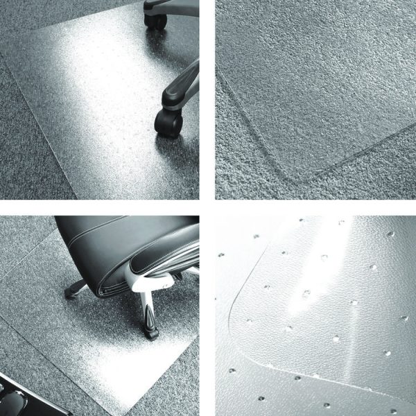 Ecotex Marlon BioPlus Rectangular Polycarbonate Chair Mat for Low/Medium Pile Carpets, Rectangular, 46 x 60, Clear - Image 9