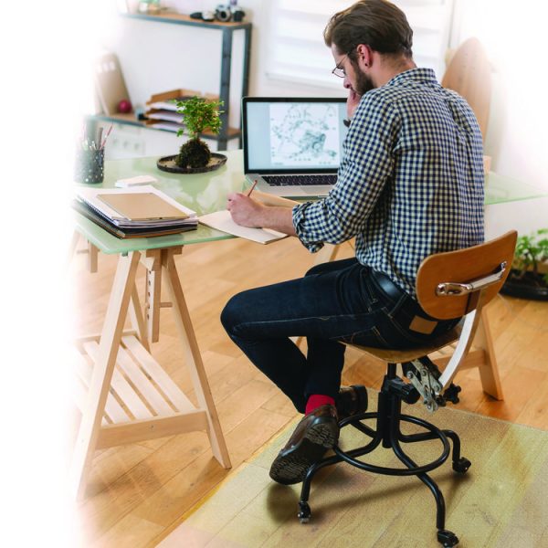 Ecotex Marlon BioPlus Rectangular Polycarbonate Chair Mat for Hard Floors, Rectangular, 45 x 53, Clear - Image 2