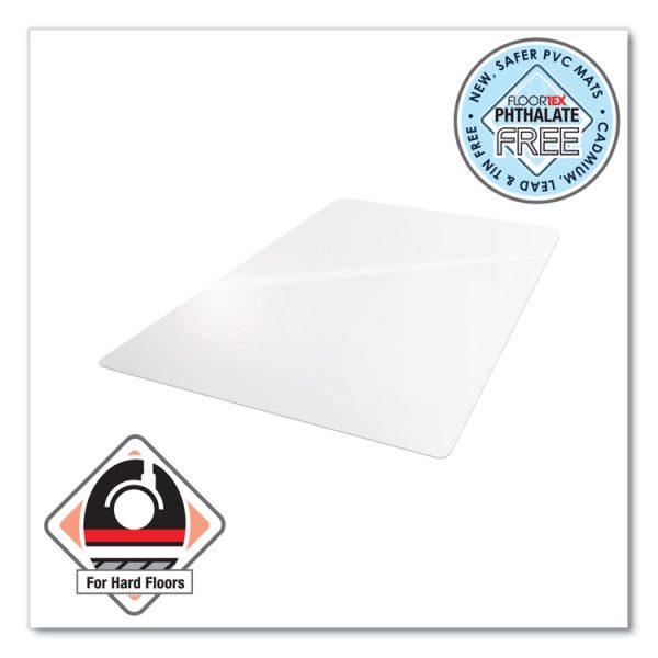 Cleartex Advantagemat Phthalate Free Pvc Chair Mat For Hard Floors, 53 X 45, Clear - Image 3