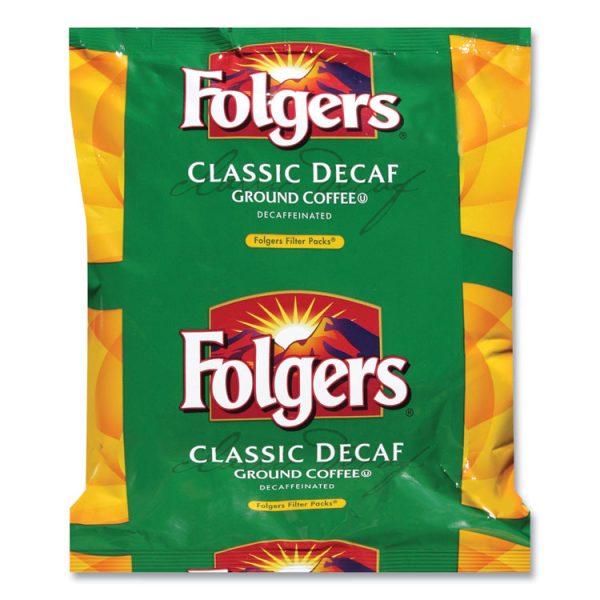 Coffee Filter Packs, Decaffeinated Classic Roast, 9/10oz, 10/Pack, 4 Packs/Carton