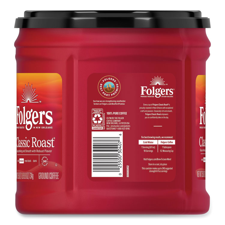 Coffee, Classic Roast, Ground, 25.9 Oz Canister, 6/carton - Image 3