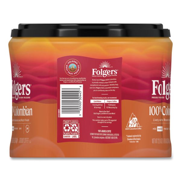 100% Columbian Coffee, 22.6 oz Canister, 6/Carton - Image 4