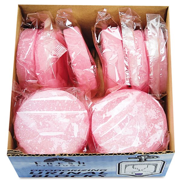 Urinal Deodorizer Blocks, Cherry Scent, 3 Oz, Red, 12/box, 12 Boxes/carton - Image 2