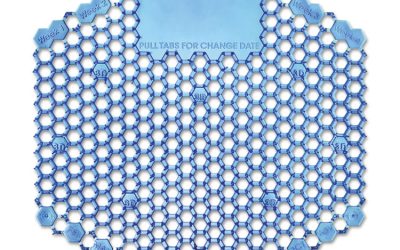 Wave 3d Urinal Deodorizer Screen, Cotton Blossom Scent, Blue, 10/box