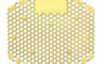 Wave 3d Urinal Deodorizer Screen, Citrus Scent, Yellow, 10/box