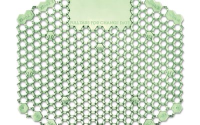 Wave 3d Urinal Deodorizer Screen, Cucumber Melon Scent, Green, 10/box