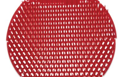 Slant7 With Terminator Urinal Screen, Evergreen Scent, Red, 30/carton