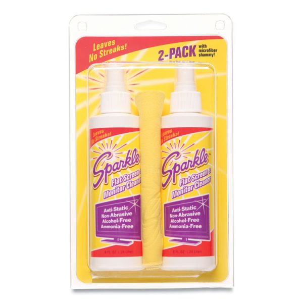 Flat Screen And Monitor Cleaner, Pleasant Scent, 8 Oz Bottle, 2/pack, 6/carton - Image 4