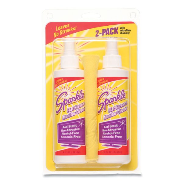 Flat Screen And Monitor Cleaner, Pleasant Scent, 8 Oz Bottle, 2/pack, 6/carton - Image 5