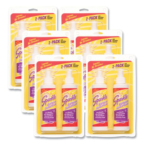 Flat Screen And Monitor Cleaner, Pleasant Scent, 8 Oz Bottle, 2/pack, 6/carton - Image 3
