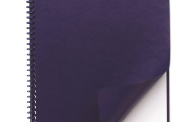 Leather-Look Presentation Covers for Binding Systems, Navy, 11.25 x 8.75, Unpunched, 100 Sets/Box