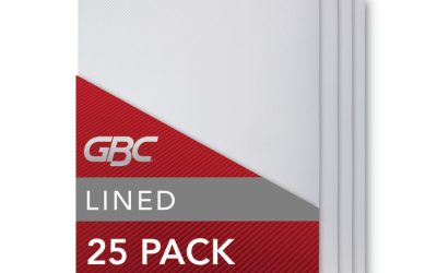 Design View Poly Presentation Covers for Binding Systems, Clear Lined, 11 x 8.5, Unpunched, 25/Pack