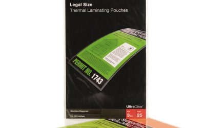 Ultraclear Thermal Laminating Pouches, 3 Mil, 9″ X 14.5″, Gloss Clear, 25/pack