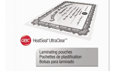 Ultraclear Thermal Laminating Pouches, 5 Mil, 9″ X 11.5″, Gloss Clear, 100/box