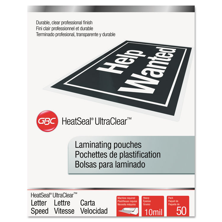 Ultraclear Thermal Laminating Pouches, 10 Mil, 9" X 11.5", Gloss Clear, 50/box - Image 2