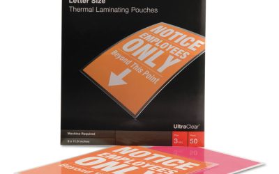 Ultraclear Thermal Laminating Pouches, 3 Mil, 9″ X 11.5″, Gloss Clear, 50/box